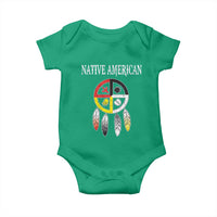 Native American Baby Onesie Medicine Wheel Dreamcatcher Spirit Animal Paws - Wonder Print Shop