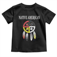 Native American Toddler T Shirt Medicine Wheel Dreamcatcher Spirit Animal Paws - Wonder Print Shop