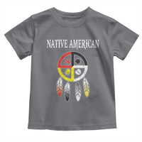 Native American Toddler T Shirt Medicine Wheel Dreamcatcher Spirit Animal Paws - Wonder Print Shop