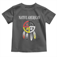 Native American Toddler T Shirt Medicine Wheel Dreamcatcher Spirit Animal Paws - Wonder Print Shop