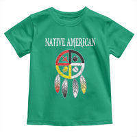 Native American Toddler T Shirt Medicine Wheel Dreamcatcher Spirit Animal Paws - Wonder Print Shop
