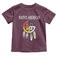 Native American Toddler T Shirt Medicine Wheel Dreamcatcher Spirit Animal Paws - Wonder Print Shop