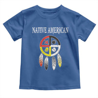 Native American Toddler T Shirt Medicine Wheel Dreamcatcher Spirit Animal Paws - Wonder Print Shop