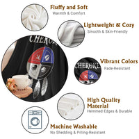 Cherokee Throw Blanket Native American Tribes Medicine Wheel Dreamcatcher Spirit Animal Paws - Wonder Print Shop