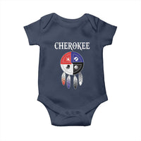 Cherokee Baby Onesie Native American Tribes Medicine Wheel Dreamcatcher Spirit Animal Paws - Wonder Print Shop