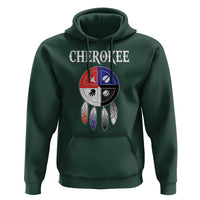 Cherokee Hoodie Native American Tribes Medicine Wheel Dreamcatcher Spirit Animal Paws