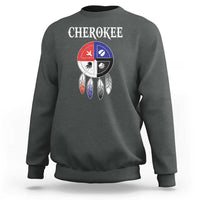 Cherokee Sweatshirt Native American Tribes Medicine Wheel Dreamcatcher Spirit Animal Paws - Wonder Print Shop