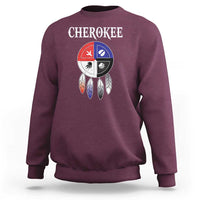 Cherokee Sweatshirt Native American Tribes Medicine Wheel Dreamcatcher Spirit Animal Paws - Wonder Print Shop