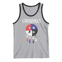 Cherokee Tank Top Native American Tribes Medicine Wheel Dreamcatcher Spirit Animal Paws - Wonder Print Shop
