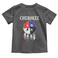 Cherokee Toddler T Shirt Native American Tribes Medicine Wheel Dreamcatcher Spirit Animal Paws - Wonder Print Shop