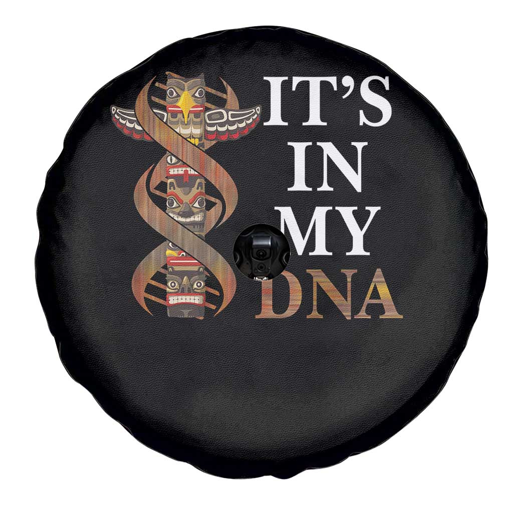 Native American Spare Tire Cover It's In My DNA Totem Indigenous USA - Wonder Print Shop
