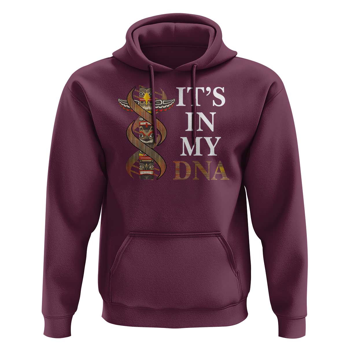 Native American Hoodie It's In My DNA Totem Indigenous USA - Wonder Print Shop