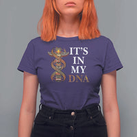 Native American T Shirt For Women It's In My DNA Totem Indigenous USA - Wonder Print Shop