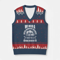 American Indian V-Neck Knit Sweater Vest We Need A Native American President To Restore The Natural Order Of Life Tribes - Wonder Print Shop