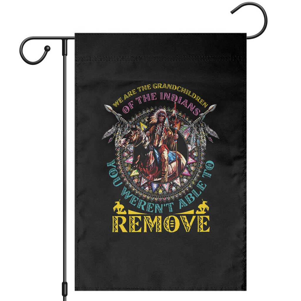 Native American Garden Flag We Are The Grandchildren Of The Indians Indigenous Warrior - Wonder Print Shop