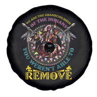 Native American Spare Tire Cover We Are The Grandchildren Of The Indians Indigenous Warrior - Wonder Print Shop