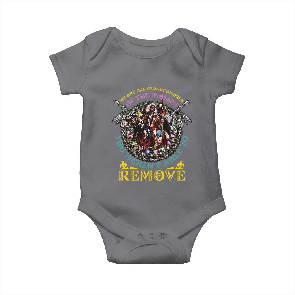 Native American Baby Onesie We Are The Grandchildren Of The Indians Indigenous Warrior - Wonder Print Shop