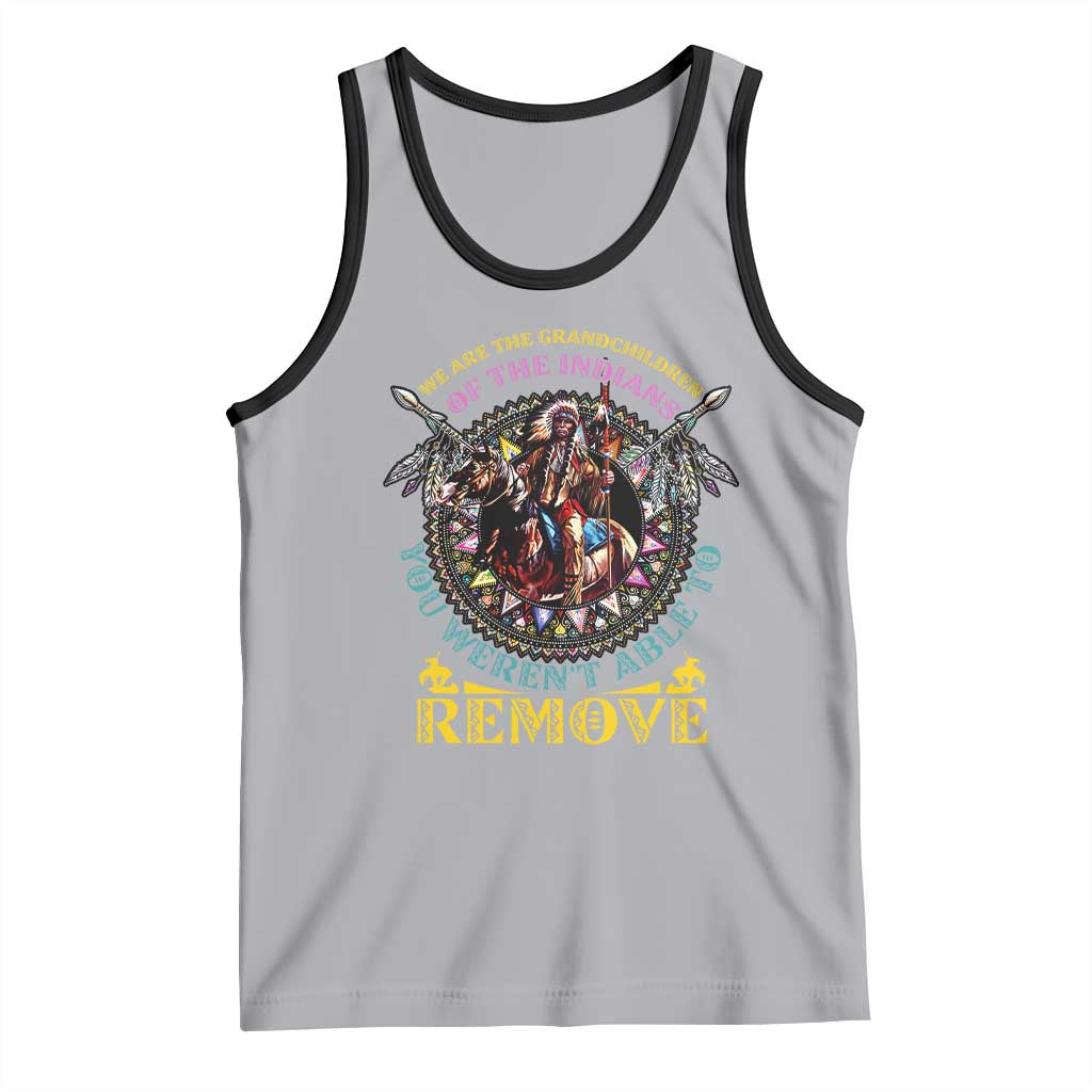 Native American Tank Top We Are The Grandchildren Of The Indians Indigenous Warrior - Wonder Print Shop