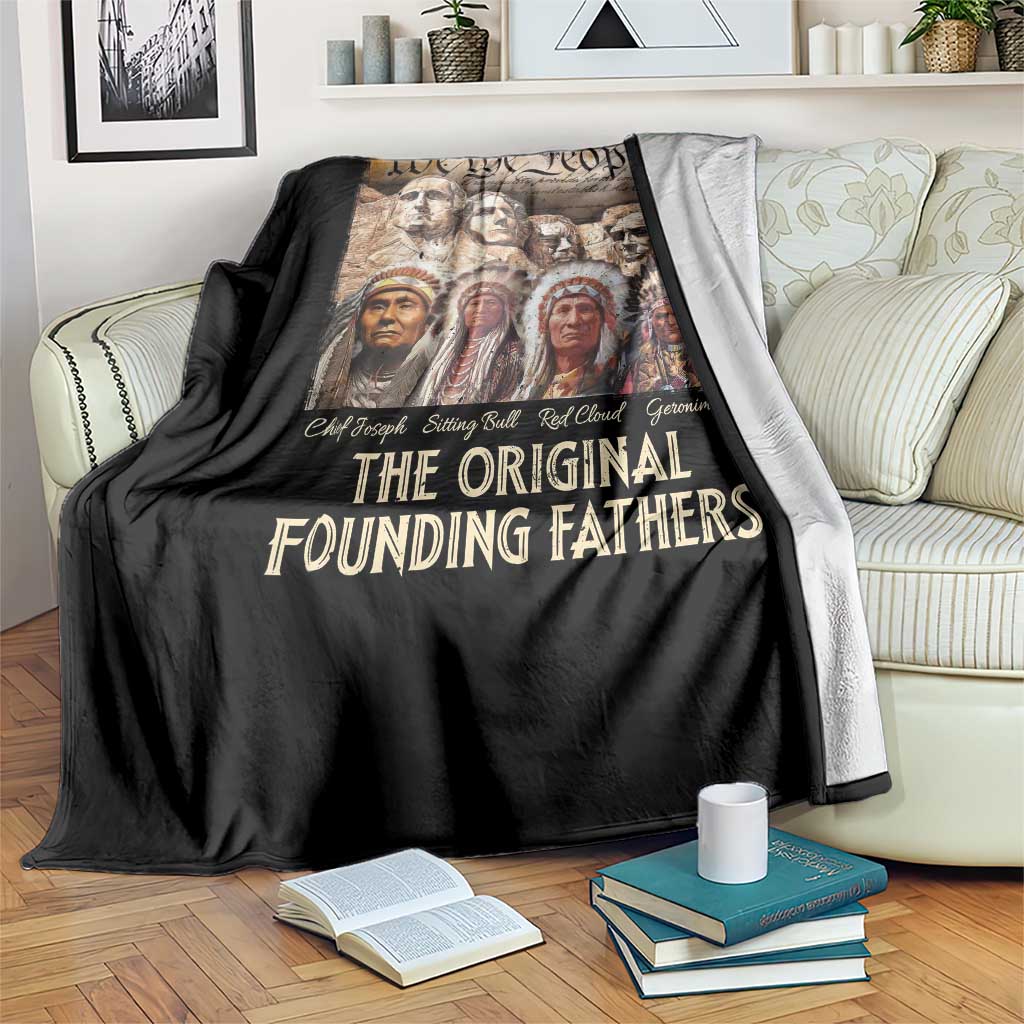 Native American Throw Blanket The Original Founding Fathers We The People Indian Tribe Chief - Wonder Print Shop