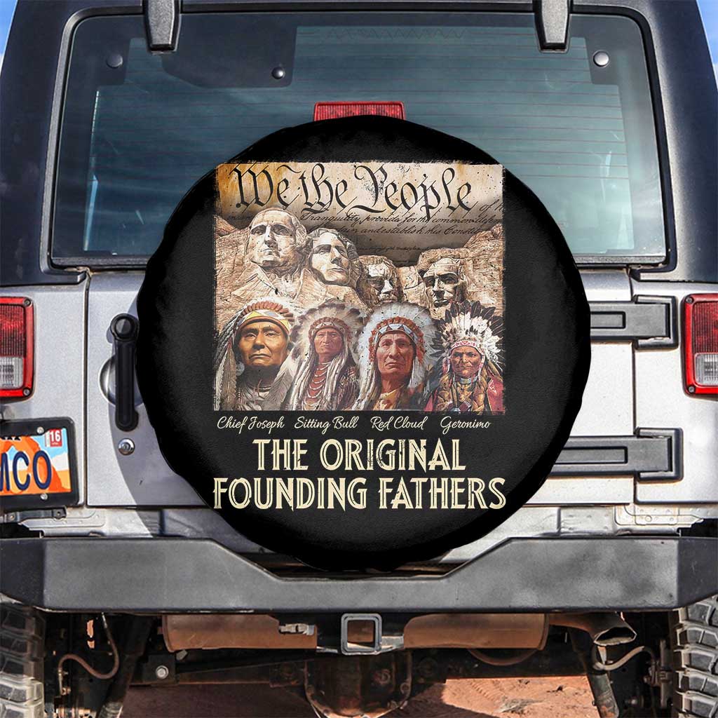 Native American Spare Tire Cover The Original Founding Fathers We The People Indian Tribe Chief - Wonder Print Shop