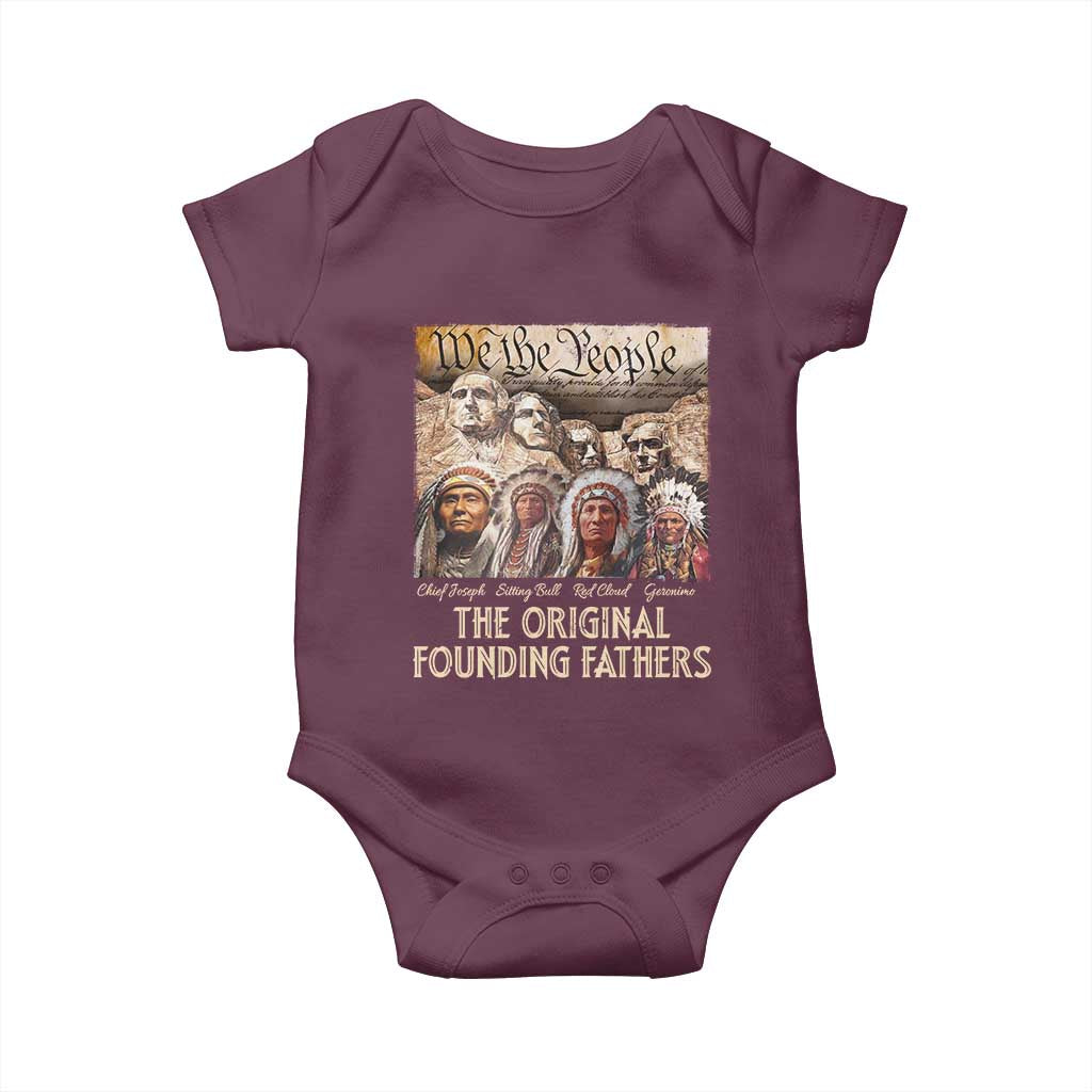 Native American Baby Onesie The Original Founding Fathers We The People Indian Tribe Chief - Wonder Print Shop