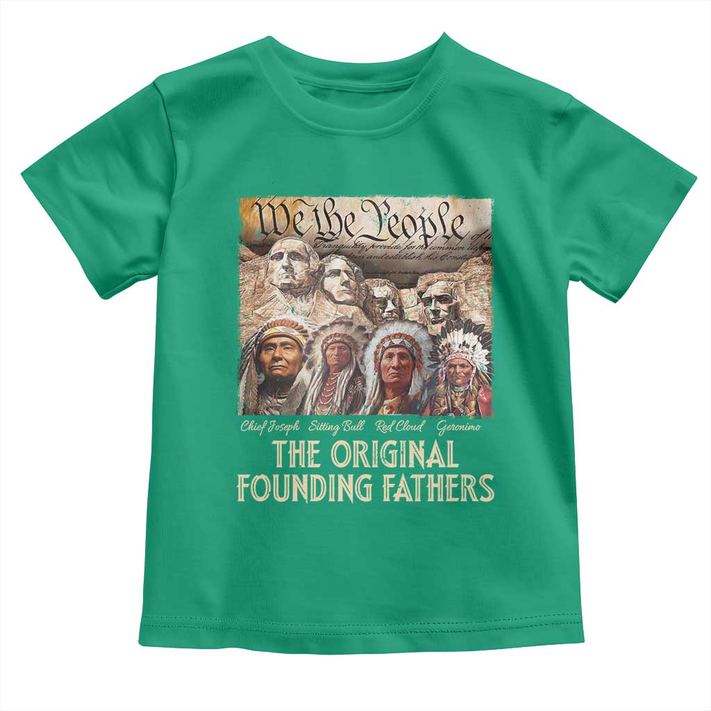 Native American Toddler T Shirt The Original Founding Fathers We The People Indian Tribe Chief - Wonder Print Shop