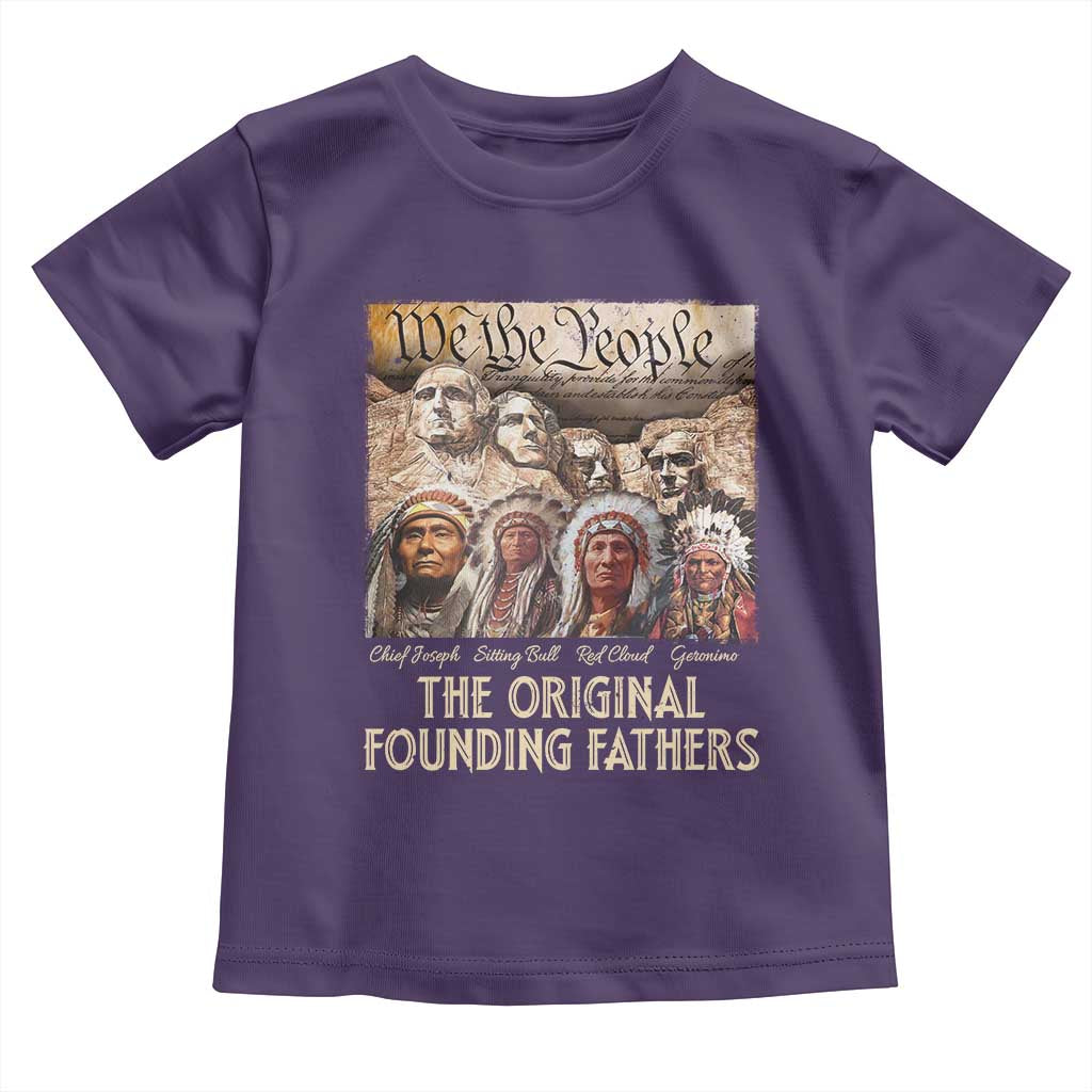 Native American Toddler T Shirt The Original Founding Fathers We The People Indian Tribe Chief - Wonder Print Shop
