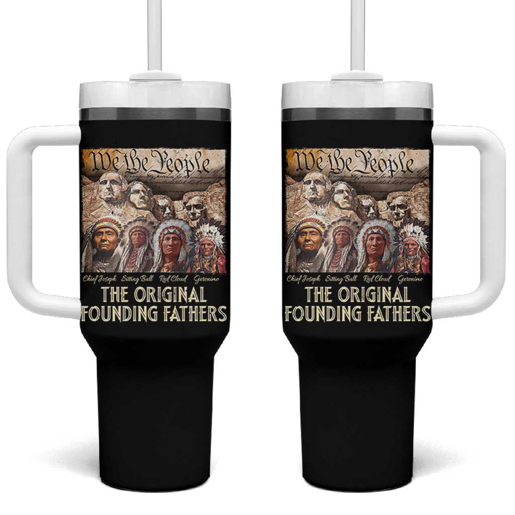 Native American Tumbler With Handle The Original Founding Fathers We The People Indian Tribe Chief - Wonder Print Shop