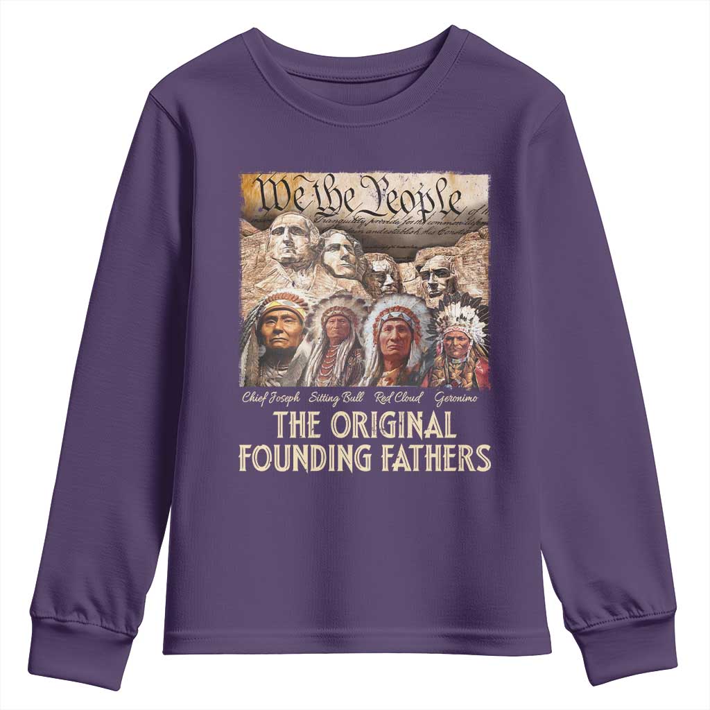 Native American Youth Sweatshirt The Original Founding Fathers We The People Indian Tribe Chief - Wonder Print Shop