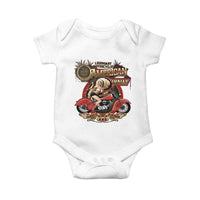 Native American Rider Baby Onesie American Indian Legendary Motorcycle Vintage Pin Up Girl - Wonder Print Shop