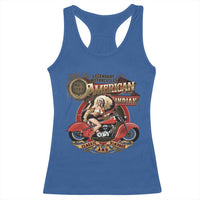 Native American Rider Racerback Tank Top American Indian Legendary Motorcycle Vintage Pin Up Girl - Wonder Print Shop