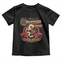 Native American Rider Toddler T Shirt American Indian Legendary Motorcycle Vintage Pin Up Girl - Wonder Print Shop