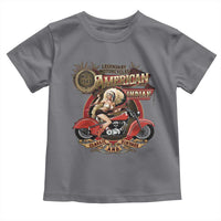 Native American Rider Toddler T Shirt American Indian Legendary Motorcycle Vintage Pin Up Girl - Wonder Print Shop