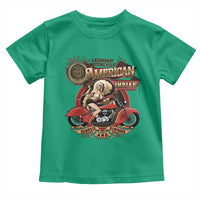 Native American Rider Toddler T Shirt American Indian Legendary Motorcycle Vintage Pin Up Girl - Wonder Print Shop