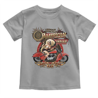 Native American Rider Toddler T Shirt American Indian Legendary Motorcycle Vintage Pin Up Girl - Wonder Print Shop