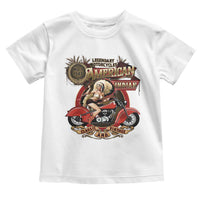 Native American Rider Toddler T Shirt American Indian Legendary Motorcycle Vintage Pin Up Girl - Wonder Print Shop