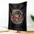 Native American Rider Throw Blanket American Indian Legendary Motorcycle Vintage Biker - Wonder Print Shop