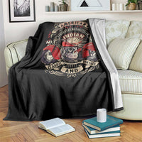 Native American Rider Throw Blanket American Indian Legendary Motorcycle Vintage Biker - Wonder Print Shop
