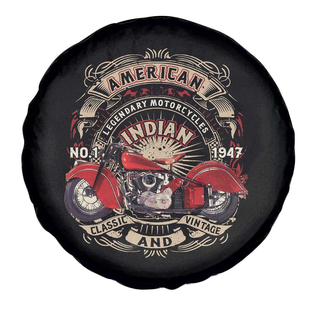 Native American Rider Spare Tire Cover American Indian Legendary Motorcycle Vintage Biker - Wonder Print Shop