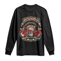 Native American Rider Long Sleeve Shirt American Indian Legendary Motorcycle Vintage Biker - Wonder Print Shop