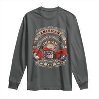 Native American Rider Long Sleeve Shirt American Indian Legendary Motorcycle Vintage Biker - Wonder Print Shop
