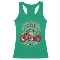 Native American Rider Racerback Tank Top American Indian Legendary Motorcycle Vintage Biker - Wonder Print Shop