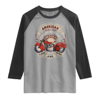 Native American Rider Raglan Shirt American Indian Legendary Motorcycle Vintage Biker - Wonder Print Shop