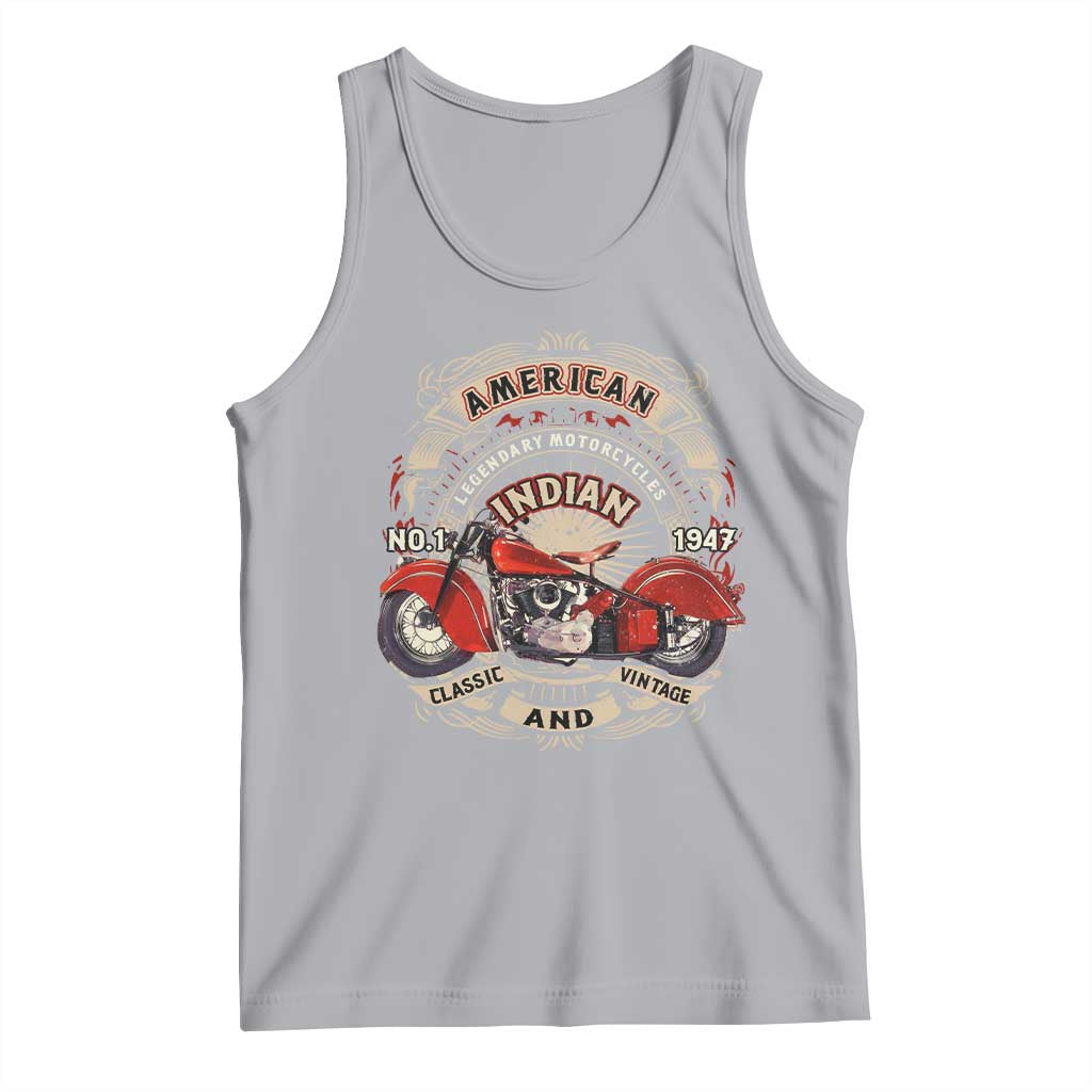 Native American Rider Tank Top American Indian Legendary Motorcycle Vintage Biker - Wonder Print Shop