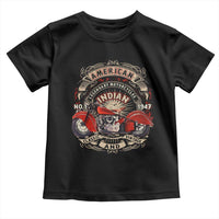 Native American Rider Toddler T Shirt American Indian Legendary Motorcycle Vintage Biker - Wonder Print Shop