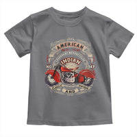 Native American Rider Toddler T Shirt American Indian Legendary Motorcycle Vintage Biker - Wonder Print Shop
