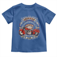 Native American Rider Toddler T Shirt American Indian Legendary Motorcycle Vintage Biker - Wonder Print Shop