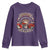Native American Rider Youth Sweatshirt American Indian Legendary Motorcycle Vintage Biker - Wonder Print Shop