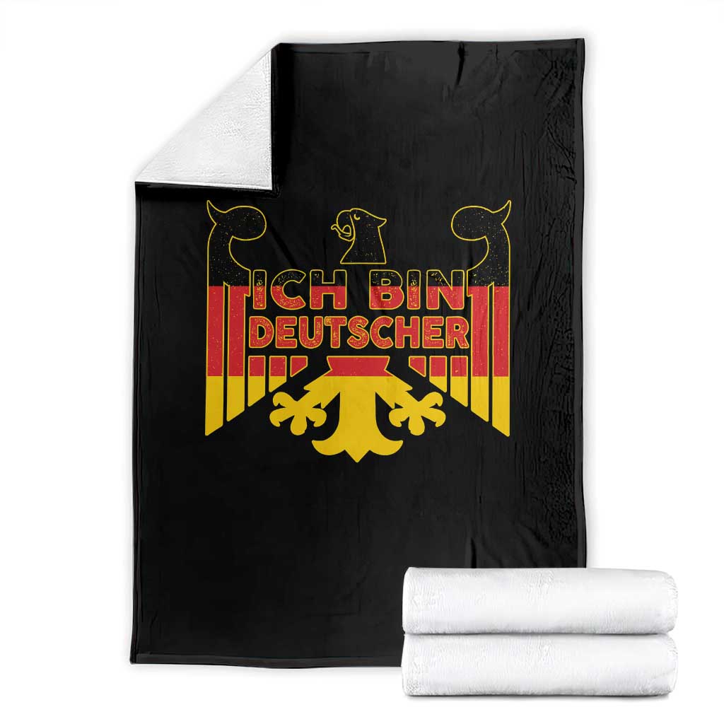 Proud Germany Throw Blanket Ich Bin Deutscher Bundesadler Coat of Arms - Wonder Print Shop