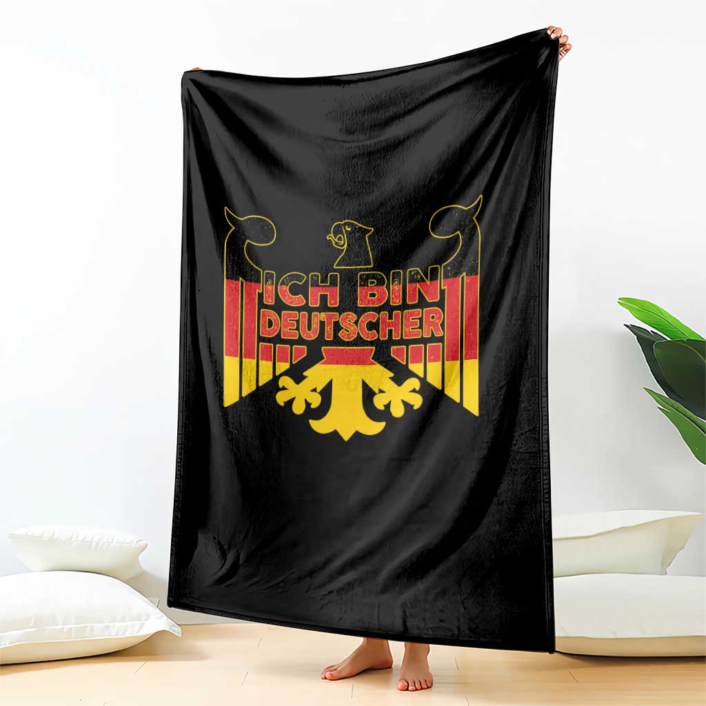 Proud Germany Throw Blanket Ich Bin Deutscher Bundesadler Coat of Arms - Wonder Print Shop